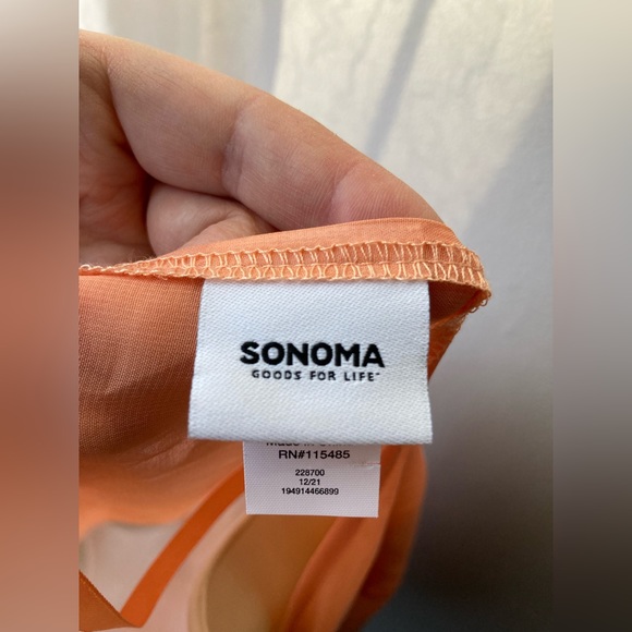 Sonoma Kohl’s Ombré Sheer Orange Belted Kimono, Recycled Polyester Blend! - Picture 10 of 11